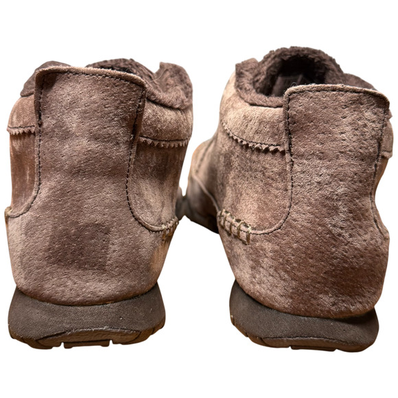 SKECHERS Bikers Lineage Women's 6 Moc Toe Chocolate Suede Chukka Lace Up Boot - Picture 7 of 15